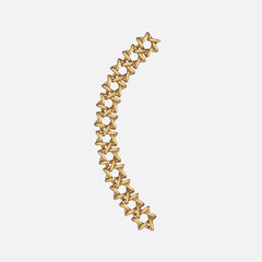 Detail view of the polished gold SOD Bracelet, Star Of David Motif Bracelet